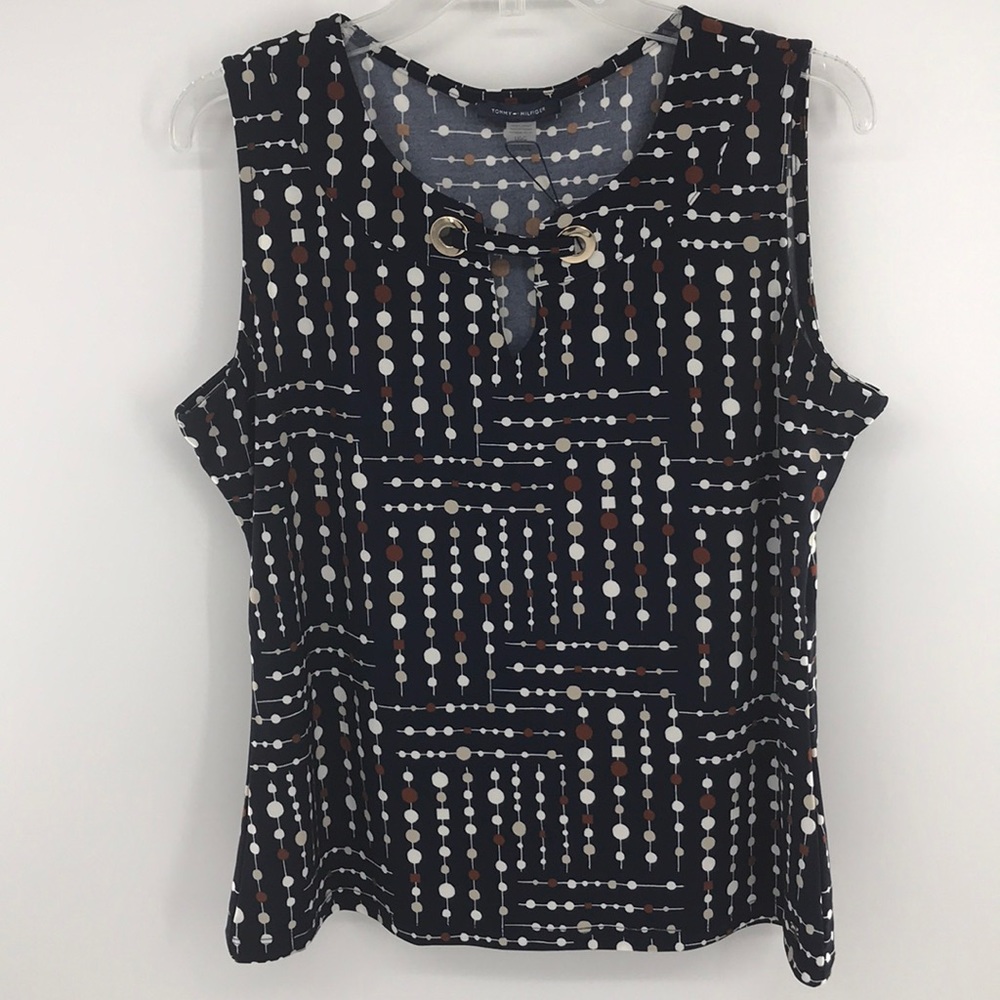NEW Tommy Hilfiger TankTop Suit CirclePattern Blue